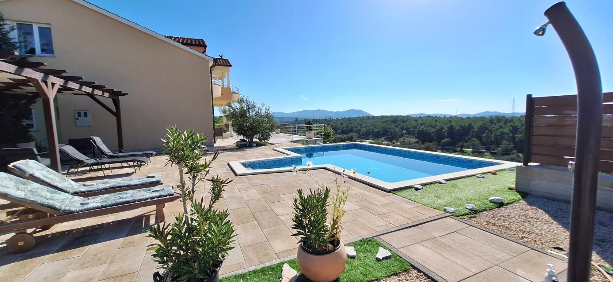 Villa Scolopax Rusticola Skradin With Heated Pool מראה חיצוני תמונה